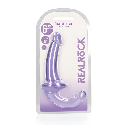 Shots RealRock Strap-On Sin Arnés Crystal Clear - Púrpura