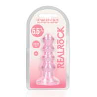 Dildo/Plug Anal Curvo RealRock Crystal Clear