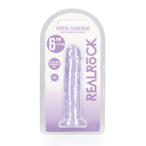 Shots RealRock Crystal Clear 6" Straight Dildo