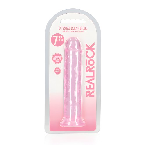 Dildo Recto Transparente RealRock de 7"