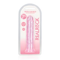 Dildo Recto Transparente RealRock de 7"