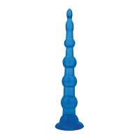 Blue Line C & B Anal Beads 8.5" Jelly Blue