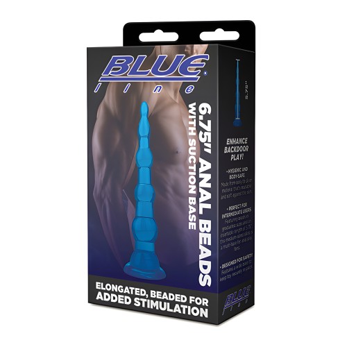 Blue Line C & B 6.75" Anal Beads