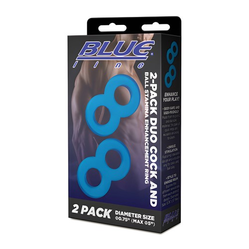 Anillo de Mejora de Resistencia C & B Doble - Azul Pack de 2 | Placer Mejorado