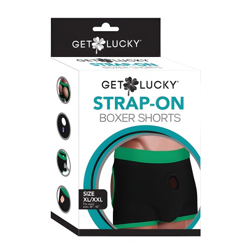 Get Lucky Strap On Boxers - Black/Green