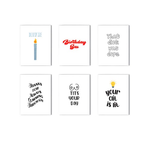 Paquete de Tarjetas Traviesas - 6 Diseños