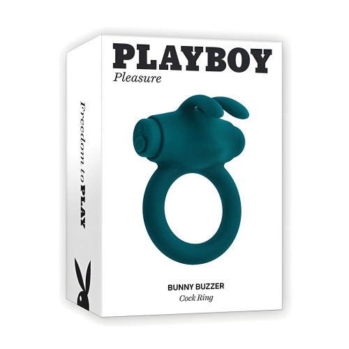 Playboy Pleasure Bunny Buzzer Anillo de Cock - Verde Profundo