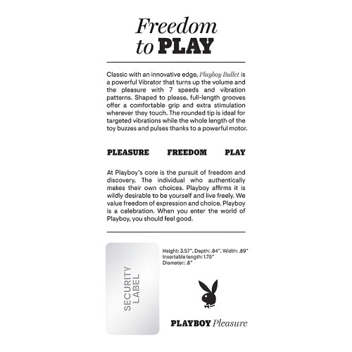 Playboy Pleasure Playboy Bullet Vibrator - Magenta