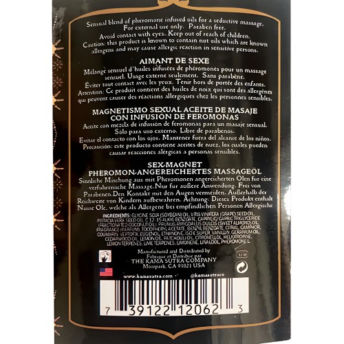 Kama Sutra Sex Magnet Pheromone Massage Oil - Amber Vanilla