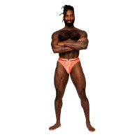 Rude Awakening Mesh Strap Thong Neon Orange S/M