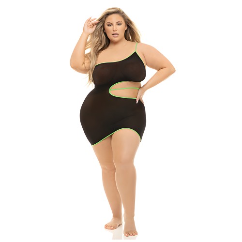 Vestido Cut Out Pink Lipstick Negro QN