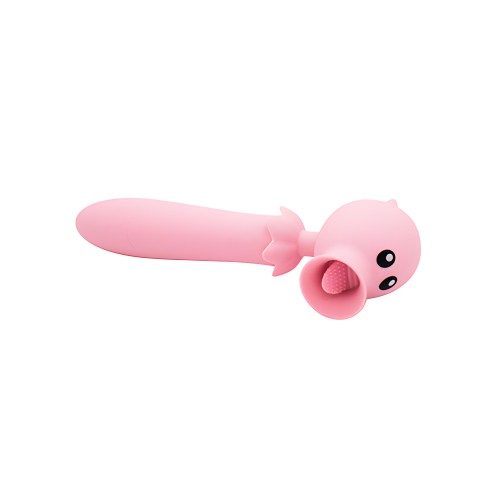 Natalie's Toy Box Lick n' Stick Clit Flicker & G-Spot Vibe - Rosa