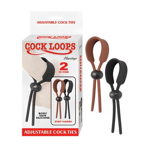 Cock Loops Correas Ajustables - Marrón/Negro