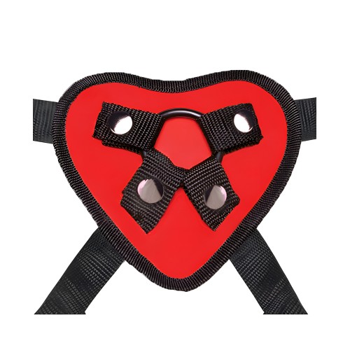 Lux Fetish Arnés Strap On Corazón Rojo