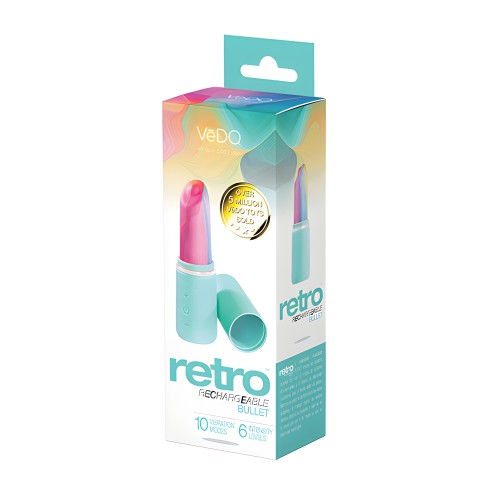 Vibrador Retro VeDO Bullet Lip Stick Turquesa