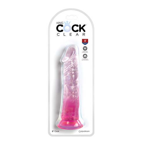 King Cock Clear 8" Cock - Pink