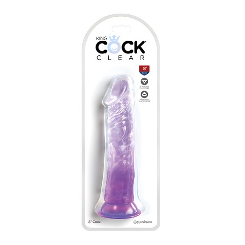 King Cock Clear 8" Cock - Purple