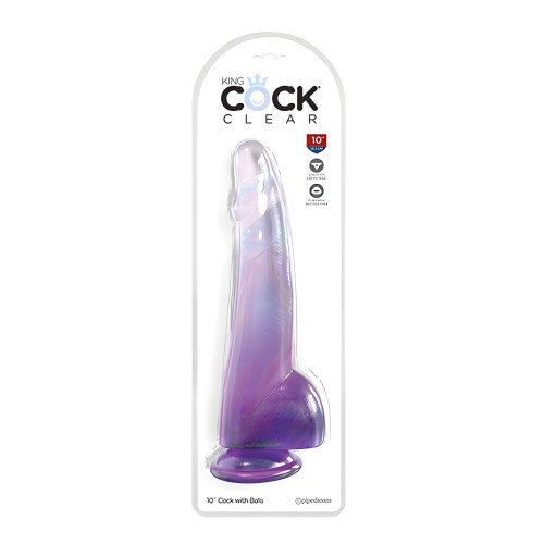 King Cock Clear 10" Cock - Purple