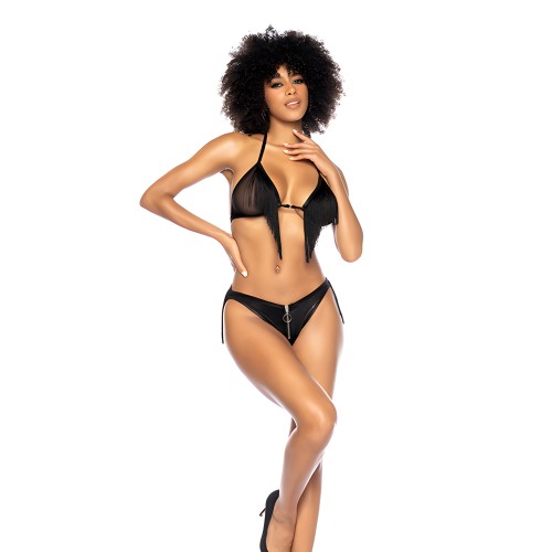 Fringe Halter Top Set