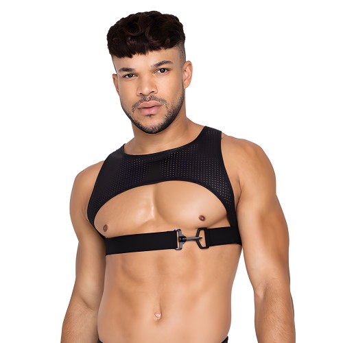Master Harness w/ Hook & Ring Closure Black XL
