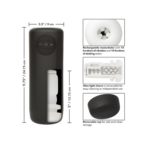 Optimum Power Masturbador Vibrante y de Impulso