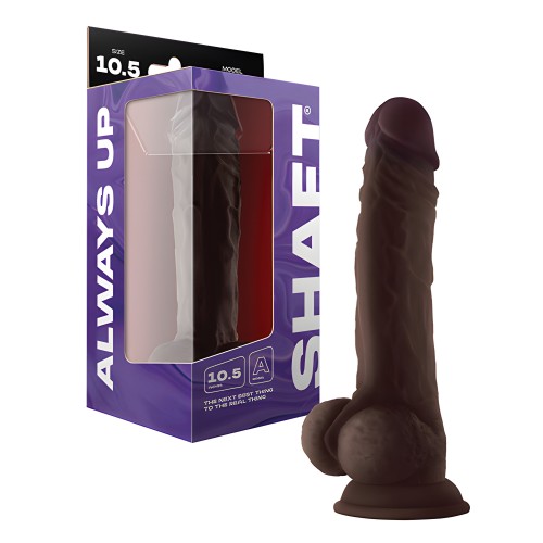 Shaft Model A Flexskin Liquid Silicone 10.5" Dong - Mahogany