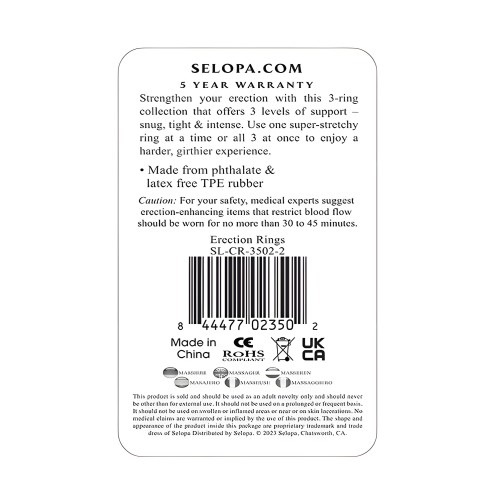 Selopa Anillos de Erección - Transparente