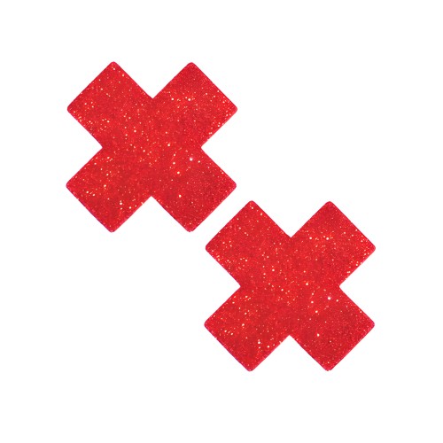 Neva Nude Ravish Me Glitter Pasties - Rojo