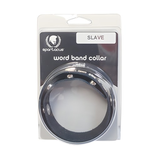 Collar de Cuero SLAVE Spartacus - Negro