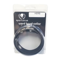 Collar de Cuero Spartacus HERS - Negro