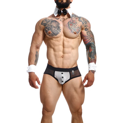 Male Basics MOB Maitre D Brief XL - Negro & Blanco