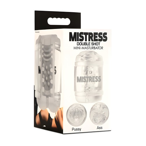 Curve Toys Mistress Double Shot Mini Masturbator - Clear