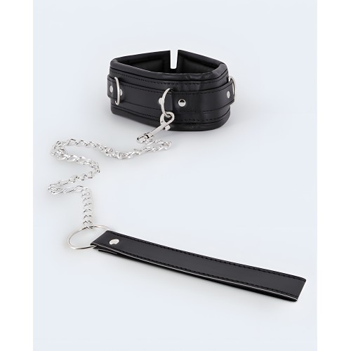 Collar y Correa PU Leather Lust - Negro