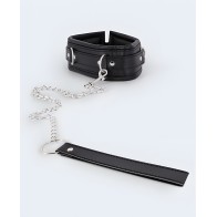 Collar y Correa PU Leather Lust - Negro