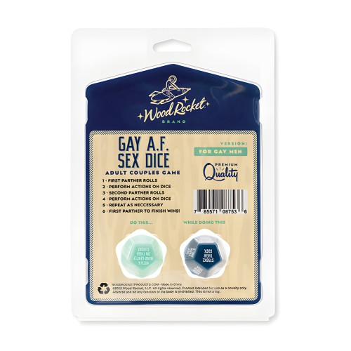 Juego de Dados Gay AF - Azul