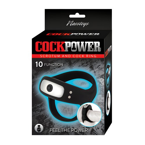 Cockpower Anillo para Escroto y Pene Negro
