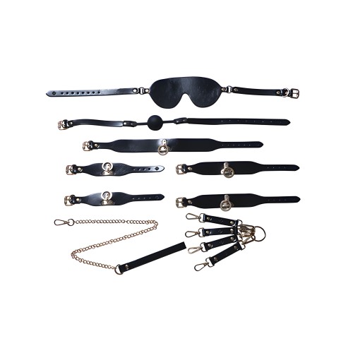 Kinky Play Box BDSM Kit 5 Piezas - Negro