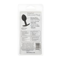 Plug Anal de Silicona con Peso - Negro