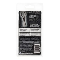 Alpha Liquid Silicone Lasso Cock Ring - Black