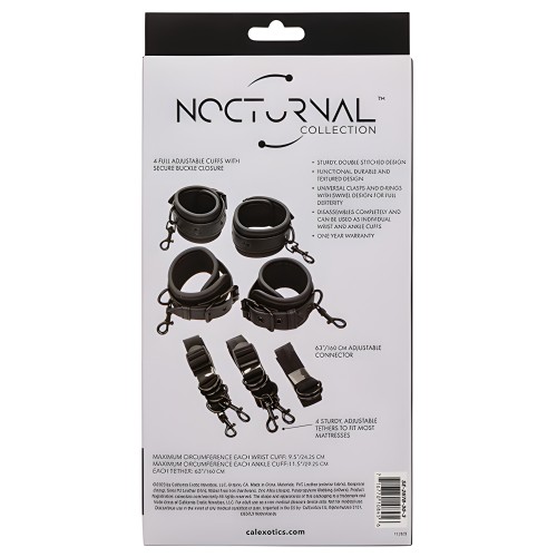 Nocturnal Collection Adjustable Bed Restraints - Black