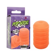 Pop Sock! Ribbed Masturbator - Orange