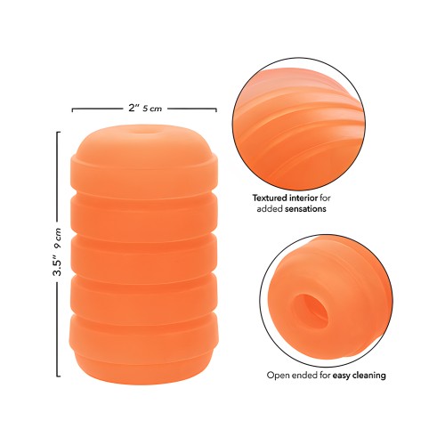 Pop Sock! Ribbed Masturbator - Orange