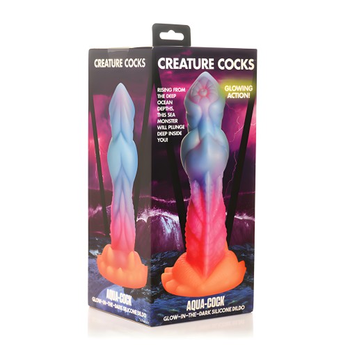 Dildo de Silicona Aqua-Cock Glow-in-the-Dark Creature Cocks