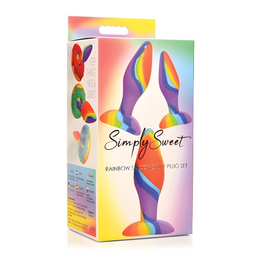 Simply Sweet Rainbow Butt Plug Set | Curve Toys
