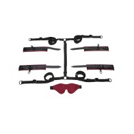 Sistema de Restricción Ajustable bajo la Cama - Negro y Rojo