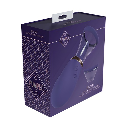 Shots Pumped Boost Bomba Vulva y Senos Recargable - Púrpura