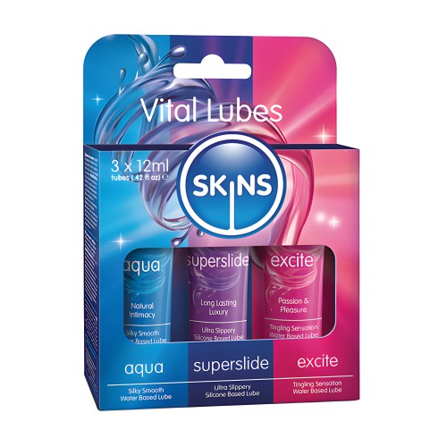 Lubricantes Vitales Skins - Paquete de 3 Tubos