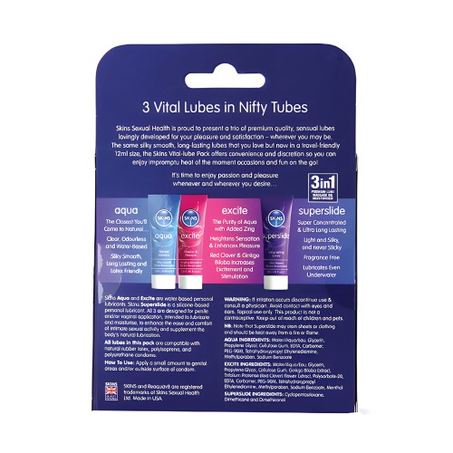 Skins Vital Lubes - Pack of 3 Tubes