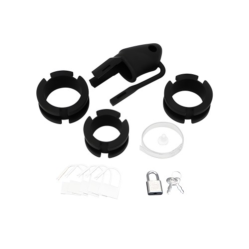 Jaula Mini Cock con Divisor de Testículos - Negro