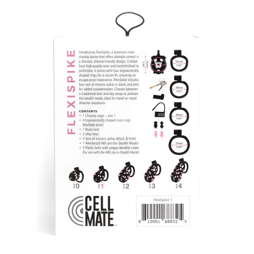 Sport Fucker Cellmate FlexiSpike Chastity Cage - Size 1